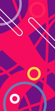 Çağdaş Çizgili Mozaik Tasarım ve Organik Geometrik Şekiller. Dinamik Soyut Kompozisyon Çizgileri, Girdap ve Geometrik Elementler. Poster veya sosyal medya için soyut arkaplan.