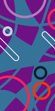 Çağdaş Çizgili Mozaik Tasarım ve Organik Geometrik Şekiller. Dinamik Soyut Kompozisyon Çizgileri, Girdap ve Geometrik Elementler. Poster veya sosyal medya için soyut arkaplan.