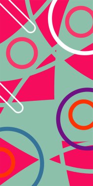 Çağdaş Çizgili Mozaik Tasarım ve Organik Geometrik Şekiller. Dinamik Soyut Kompozisyon Çizgileri, Girdap ve Geometrik Elementler. Poster veya sosyal medya için soyut arkaplan.