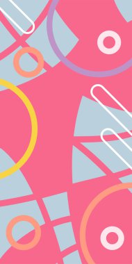 Çağdaş Çizgili Mozaik Tasarım ve Organik Geometrik Şekiller. Dinamik Soyut Kompozisyon Çizgileri, Girdap ve Geometrik Elementler. Poster veya sosyal medya için soyut arkaplan.