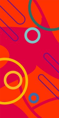 Çağdaş Çizgili Mozaik Tasarım ve Organik Geometrik Şekiller. Dinamik Soyut Kompozisyon Çizgileri, Girdap ve Geometrik Elementler. Poster veya sosyal medya için soyut arkaplan.