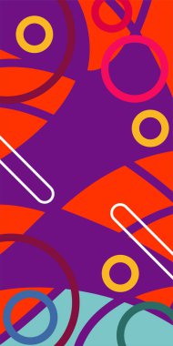 Çağdaş Çizgili Mozaik Tasarım ve Organik Geometrik Şekiller. Dinamik Soyut Kompozisyon Çizgileri, Girdap ve Geometrik Elementler. Poster veya sosyal medya için soyut arkaplan.