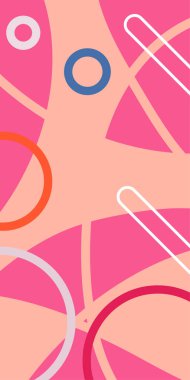 Çağdaş Çizgili Mozaik Tasarım ve Organik Geometrik Şekiller. Dinamik Soyut Kompozisyon Çizgileri, Girdap ve Geometrik Elementler. Poster veya sosyal medya için soyut arkaplan.