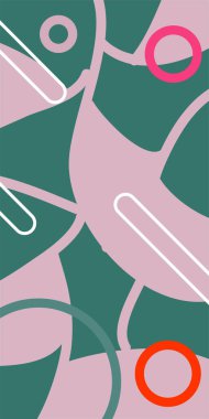 Çağdaş Çizgili Mozaik Tasarım ve Organik Geometrik Şekiller. Dinamik Soyut Kompozisyon Çizgileri, Girdap ve Geometrik Elementler. Poster veya sosyal medya için soyut arkaplan.