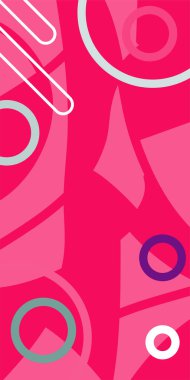 Çağdaş Çizgili Mozaik Tasarım ve Organik Geometrik Şekiller. Dinamik Soyut Kompozisyon Çizgileri, Girdap ve Geometrik Elementler. Poster veya sosyal medya için soyut arkaplan.