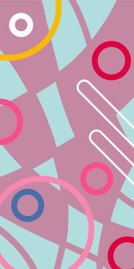 Çağdaş Çizgili Mozaik Tasarım ve Organik Geometrik Şekiller. Dinamik Soyut Kompozisyon Çizgileri, Girdap ve Geometrik Elementler. Poster veya sosyal medya için soyut arkaplan.