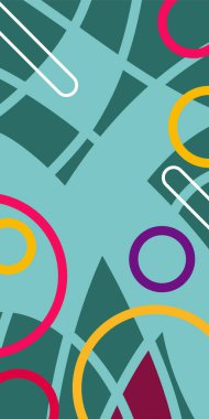 Çağdaş Çizgili Mozaik Tasarım ve Organik Geometrik Şekiller. Dinamik Soyut Kompozisyon Çizgileri, Girdap ve Geometrik Elementler. Poster veya sosyal medya için soyut arkaplan.