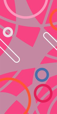 Çağdaş Çizgili Mozaik Tasarım ve Organik Geometrik Şekiller. Dinamik Soyut Kompozisyon Çizgileri, Girdap ve Geometrik Elementler. Poster veya sosyal medya için soyut arkaplan.