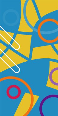 Dinamik Soyut Kompozisyon Çizgileri, Girdap ve Geometrik Elementler. Oyuncu Soyut Arkaplan Çizgileri, Eğriler ve Mozaik benzeri elementler: Çizgiler, Eğriler ve Biçimlendirilmiş Geometrik Süsler. 