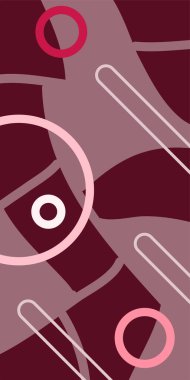 Dinamik Soyut Kompozisyon Çizgileri, Girdap ve Geometrik Elementler. Oyuncu Soyut Arkaplan Çizgileri, Eğriler ve Mozaik benzeri elementler: Çizgiler, Eğriler ve Biçimlendirilmiş Geometrik Süsler. 