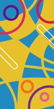 Dinamik Soyut Kompozisyon Çizgileri, Girdap ve Geometrik Elementler. Oyuncu Soyut Arkaplan Çizgileri, Eğriler ve Mozaik benzeri elementler: Çizgiler, Eğriler ve Biçimlendirilmiş Geometrik Süsler. 