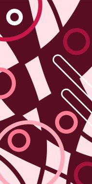 Dinamik Soyut Kompozisyon Çizgileri, Girdap ve Geometrik Elementler. Oyuncu Soyut Arkaplan Çizgileri, Eğriler ve Mozaik benzeri elementler: Çizgiler, Eğriler ve Biçimlendirilmiş Geometrik Süsler. 