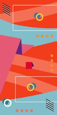 Dinamik Soyut Kompozisyon Çizgileri, Girdap ve Geometrik Elementler. Oyuncu Soyut Arkaplan Çizgileri, Eğriler ve Mozaik benzeri elementler: Çizgiler, Eğriler ve Biçimlendirilmiş Geometrik Süsler. 