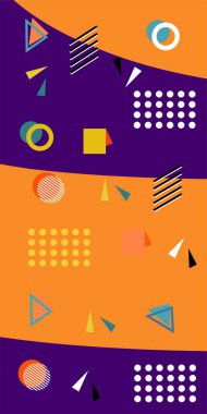 Dinamik Soyut Kompozisyon Çizgileri, Girdap ve Geometrik Elementler. Oyuncu Soyut Arkaplan Çizgileri, Eğriler ve Mozaik benzeri elementler: Çizgiler, Eğriler ve Biçimlendirilmiş Geometrik Süsler. 