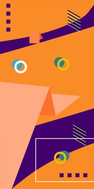 Dinamik Soyut Kompozisyon Çizgileri, Girdap ve Geometrik Elementler. Oyuncu Soyut Arkaplan Çizgileri, Eğriler ve Mozaik benzeri elementler: Çizgiler, Eğriler ve Biçimlendirilmiş Geometrik Süsler. 