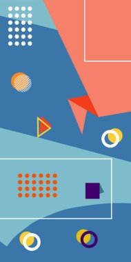 Dinamik Soyut Kompozisyon Çizgileri, Girdap ve Geometrik Elementler. Oyuncu Soyut Arkaplan Çizgileri, Eğriler ve Mozaik benzeri elementler: Çizgiler, Eğriler ve Biçimlendirilmiş Geometrik Süsler. 