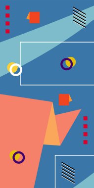 Çağdaş Çizgili Mozaik Tasarım ve Organik Geometrik Şekiller. Oyuncu Soyut Arkaplan Çizgileri, Eğriler ve Mozaik benzeri elementler: Çizgiler, Eğriler ve Biçimlendirilmiş Geometrik Süsler. 