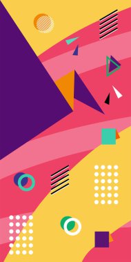 Çağdaş Çizgili Mozaik Tasarım ve Organik Geometrik Şekiller. Oyuncu Soyut Arkaplan Çizgileri, Eğriler ve Mozaik benzeri elementler: Çizgiler, Eğriler ve Biçimlendirilmiş Geometrik Süsler. 