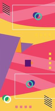 Çağdaş Çizgili Mozaik Tasarım ve Organik Geometrik Şekiller. Oyuncu Soyut Arkaplan Çizgileri, Eğriler ve Mozaik benzeri elementler: Çizgiler, Eğriler ve Biçimlendirilmiş Geometrik Süsler. 