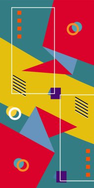 Çağdaş Çizgili Mozaik Tasarım ve Organik Geometrik Şekiller. Oyuncu Soyut Arkaplan Çizgileri, Eğriler ve Mozaik benzeri elementler: Çizgiler, Eğriler ve Biçimlendirilmiş Geometrik Süsler. 