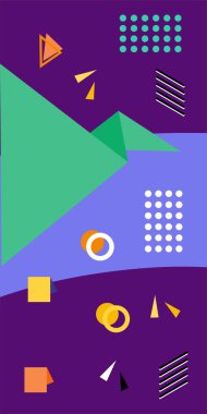 Çağdaş Çizgili Mozaik Tasarım ve Organik Geometrik Şekiller. Oyuncu Soyut Arkaplan Çizgileri, Eğriler ve Mozaik benzeri elementler: Çizgiler, Eğriler ve Biçimlendirilmiş Geometrik Süsler. 