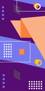 Çağdaş Çizgili Mozaik Tasarım ve Organik Geometrik Şekiller. Oyuncu Soyut Arkaplan Çizgileri, Eğriler ve Mozaik benzeri elementler: Çizgiler, Eğriler ve Biçimlendirilmiş Geometrik Süsler. 