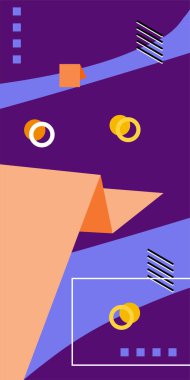 Çağdaş Çizgili Mozaik Tasarım ve Organik Geometrik Şekiller. Oyuncu Soyut Arkaplan Çizgileri, Eğriler ve Mozaik benzeri elementler: Çizgiler, Eğriler ve Biçimlendirilmiş Geometrik Süsler. 