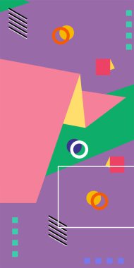 Çağdaş Çizgili Mozaik Tasarım ve Organik Geometrik Şekiller. Oyuncu Soyut Arkaplan Çizgileri, Eğriler ve Mozaik benzeri elementler: Çizgiler, Eğriler ve Biçimlendirilmiş Geometrik Süsler. 