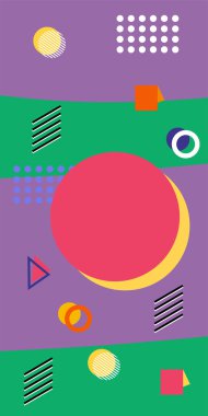 Çağdaş Çizgili Mozaik Tasarım ve Organik Geometrik Şekiller. Oyuncu Soyut Arkaplan Çizgileri, Eğriler ve Mozaik benzeri elementler: Çizgiler, Eğriler ve Biçimlendirilmiş Geometrik Süsler. 