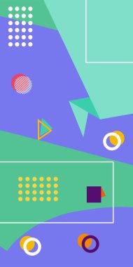 Çağdaş Çizgili Mozaik Tasarım ve Organik Geometrik Şekiller. Oyuncu Soyut Arkaplan Çizgileri, Eğriler ve Mozaik benzeri elementler: Çizgiler, Eğriler ve Biçimlendirilmiş Geometrik Süsler. 