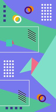 Çağdaş Çizgili Mozaik Tasarım ve Organik Geometrik Şekiller. Oyuncu Soyut Arkaplan Çizgileri, Eğriler ve Mozaik benzeri elementler: Çizgiler, Eğriler ve Biçimlendirilmiş Geometrik Süsler. 