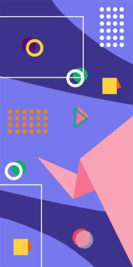 Çağdaş Çizgili Mozaik Tasarım ve Organik Geometrik Şekiller. Oyuncu Soyut Arkaplan Çizgileri, Eğriler ve Mozaik benzeri elementler: Çizgiler, Eğriler ve Biçimlendirilmiş Geometrik Süsler. 