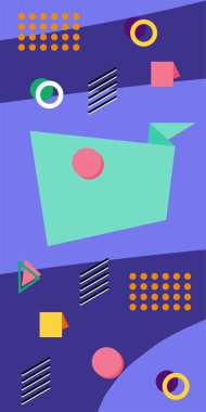 Çağdaş Çizgili Mozaik Tasarım ve Organik Geometrik Şekiller. Oyuncu Soyut Arkaplan Çizgileri, Eğriler ve Mozaik benzeri elementler: Çizgiler, Eğriler ve Biçimlendirilmiş Geometrik Süsler. 