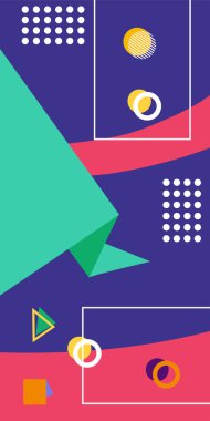 Çağdaş Çizgili Mozaik Tasarım ve Organik Geometrik Şekiller. Oyuncu Soyut Arkaplan Çizgileri, Eğriler ve Mozaik benzeri elementler: Çizgiler, Eğriler ve Biçimlendirilmiş Geometrik Süsler. 