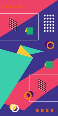 Çağdaş Çizgili Mozaik Tasarım ve Organik Geometrik Şekiller. Oyuncu Soyut Arkaplan Çizgileri, Eğriler ve Mozaik benzeri elementler: Çizgiler, Eğriler ve Biçimlendirilmiş Geometrik Süsler. 