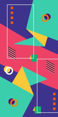 Çağdaş Çizgili Mozaik Tasarım ve Organik Geometrik Şekiller. Oyuncu Soyut Arkaplan Çizgileri, Eğriler ve Mozaik benzeri elementler: Çizgiler, Eğriler ve Biçimlendirilmiş Geometrik Süsler. 