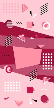 Çağdaş Çizgili Mozaik Tasarım ve Organik Geometrik Şekiller. Oyuncu Soyut Arkaplan Çizgileri, Eğriler ve Mozaik benzeri elementler: Çizgiler, Eğriler ve Biçimlendirilmiş Geometrik Süsler. 