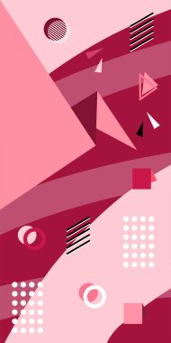 Çağdaş Çizgili Mozaik Tasarım ve Organik Geometrik Şekiller. Oyuncu Soyut Arkaplan Çizgileri, Eğriler ve Mozaik benzeri elementler: Çizgiler, Eğriler ve Biçimlendirilmiş Geometrik Süsler. 