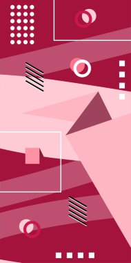 Çağdaş Çizgili Mozaik Tasarım ve Organik Geometrik Şekiller. Oyuncu Soyut Arkaplan Çizgileri, Eğriler ve Mozaik benzeri elementler: Çizgiler, Eğriler ve Biçimlendirilmiş Geometrik Süsler. 