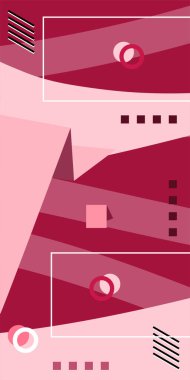 Çağdaş Çizgili Mozaik Tasarım ve Organik Geometrik Şekiller. Oyuncu Soyut Arkaplan Çizgileri, Eğriler ve Mozaik benzeri elementler: Çizgiler, Eğriler ve Biçimlendirilmiş Geometrik Süsler. 