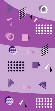 Çağdaş Çizgili Mozaik Tasarım ve Organik Geometrik Şekiller. Oyuncu Soyut Arkaplan Çizgileri, Eğriler ve Mozaik benzeri elementler: Çizgiler, Eğriler ve Biçimlendirilmiş Geometrik Süsler. 