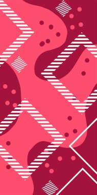 Çağdaş Çizgili Mozaik Tasarım ve Organik Geometrik Şekiller. Soyut Vektör Deseninde Kalın Çizgiler ve Sıvı Eğriler. Grafik Mozaik Sanatı: Çizgiler, Eğriler ve Biçimlendirilmiş Geometrik Süsler. 