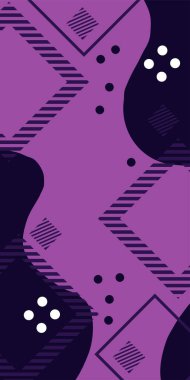 Çağdaş Çizgili Mozaik Tasarım ve Organik Geometrik Şekiller. Soyut Vektör Deseninde Kalın Çizgiler ve Sıvı Eğriler. Grafik Mozaik Sanatı: Çizgiler, Eğriler ve Biçimlendirilmiş Geometrik Süsler. 