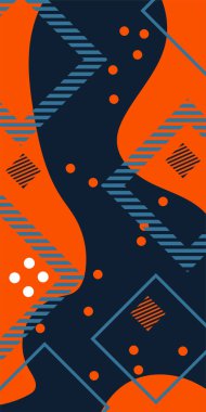 Vektör Soyut Arkaplan Çizgileri, Eğriler ve Dekoratif Mozaik Şekiller. Soyut Vektör Deseninde Kalın Çizgiler ve Sıvı Eğriler. Grafik Mozaik Sanatı: Çizgiler, Eğriler ve Biçimlendirilmiş Geometrik Süsler. 