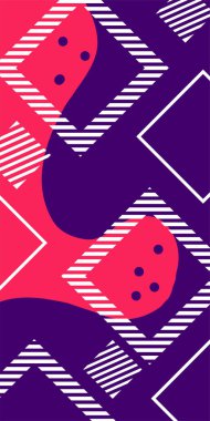 Vektör Soyut Arkaplan Çizgileri, Eğriler ve Dekoratif Mozaik Şekiller. Soyut Vektör Deseninde Kalın Çizgiler ve Sıvı Eğriler. Grafik Mozaik Sanatı: Çizgiler, Eğriler ve Biçimlendirilmiş Geometrik Süsler. 