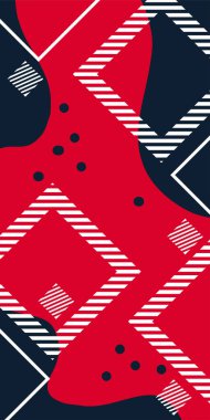 Soyut Vektör Deseninde Kalın Çizgiler ve Sıvı Eğriler. Grafik Mozaik Sanat: Çizgiler, Eğriler ve Şekillendirilmiş Geometrik Süsler. Vektör Soyut Arkaplan Çizgileri, Eğriler ve Dekoratif Mozaik Şekiller. 