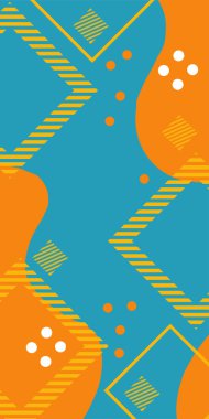 Soyut Vektör Deseninde Kalın Çizgiler ve Sıvı Eğriler. Grafik Mozaik Sanat: Çizgiler, Eğriler ve Şekillendirilmiş Geometrik Süsler. Vektör Soyut Arkaplan Çizgileri, Eğriler ve Dekoratif Mozaik Şekiller. 