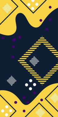 Soyut Vektör Deseninde Kalın Çizgiler ve Sıvı Eğriler. Grafik Mozaik Sanat: Çizgiler, Eğriler ve Şekillendirilmiş Geometrik Süsler. Vektör Soyut Arkaplan Çizgileri, Eğriler ve Dekoratif Mozaik Şekiller. 