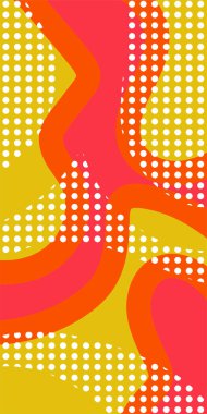 Soyut Vektör Deseninde Kalın Çizgiler ve Sıvı Eğriler. Grafik Mozaik Sanat: Çizgiler, Eğriler ve Şekillendirilmiş Geometrik Süsler. Vektör Soyut Arkaplan Çizgileri, Eğriler ve Dekoratif Mozaik Şekiller. 