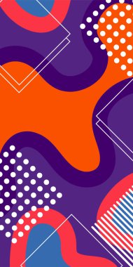 Soyut Vektör Deseninde Kalın Çizgiler ve Sıvı Eğriler. Grafik Mozaik Sanat: Çizgiler, Eğriler ve Şekillendirilmiş Geometrik Süsler. Vektör Soyut Arkaplan Çizgileri, Eğriler ve Dekoratif Mozaik Şekiller. 